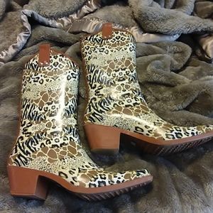 Ladies Rubber Cowboy style rainboots